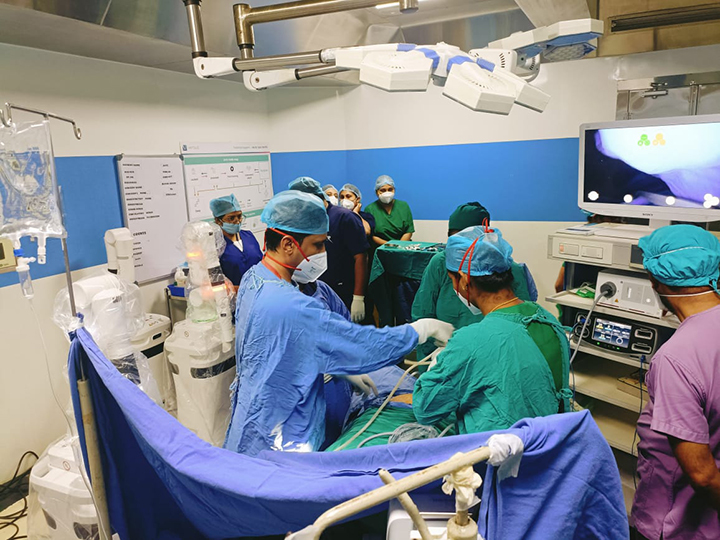 The first Robotic Surgery was successfully completed at Daya General Hospital, Thrissur, Kerala